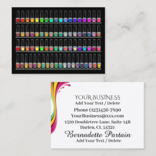 Tarjeta De Visita Salón de manicura - Técnico de uñas - Busin de art