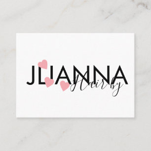 Tarjeta De Visita Salón de Maquillaje Floating Heart Uñas Pestañas  
