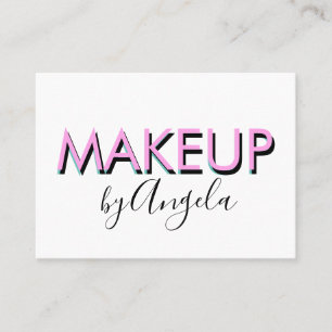 Tarjeta De Visita  Salón de Maquillaje Modern Repeat Uñas Pestañas  