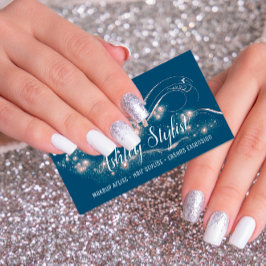 Tarjeta De Visita Salón de maquillaje Salón de pelo Eyelash Rosa azu