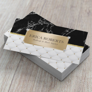 Tarjeta De Visita Salón de mármol de moda del estilista del artist