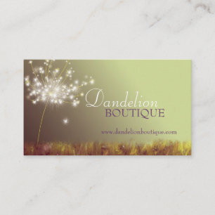 Tarjeta De Visita Salón de Moda Único de Dandelion