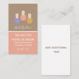 Tarjeta De Visita Salón de Nail del Minimalista Colorblock de moda