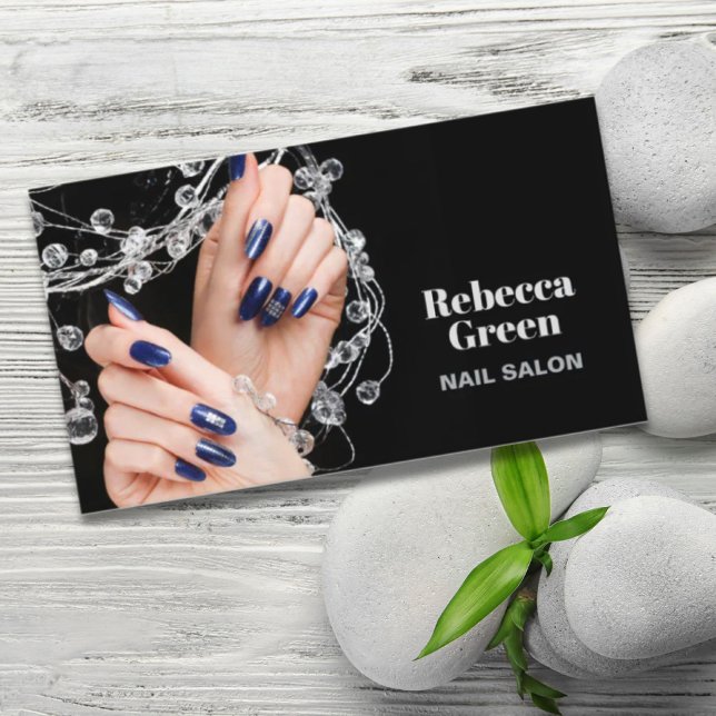 Tarjeta De Visita Salón de Nales Moderno de Belleza Manicurista Arti (Modern Beauty Manicurist Nail Artist Nail Salon Business Card)