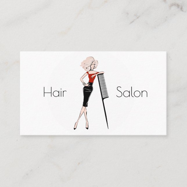 Tarjeta De Visita Salón de pelo (Anverso)