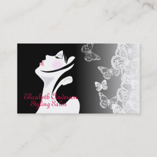 Tarjeta De Visita Salón de pelo con estilo Diva Beautician
