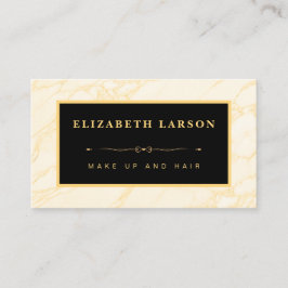 Tarjeta De Visita Salón de pelo de artista de mármol de oro de maqui