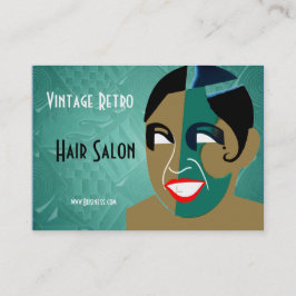 Tarjeta de visita salón de pelo vintage retro