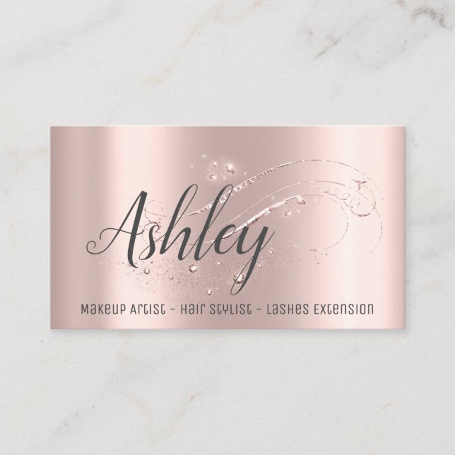 Tarjeta De Visita Salón de peluquería del artista de maquillaje azot (Anverso)