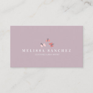 Tarjeta De Visita Salón de Pestañas Belleza Mariposas