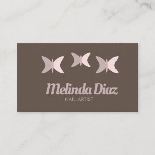Tarjeta De Visita Salón de Pestañas Bohemian Butterflies Beauty