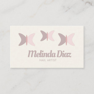 Tarjeta De Visita Salón de Pestañas Bohemian Butterflies Beauty