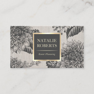 Tarjeta De Visita Salón de planificación de eventos con ropa de ca