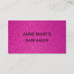 Tarjeta De Visita Salón de Spa de Peluquería de Purpura Brillo Rosa