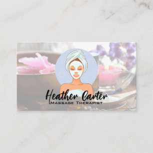 Tarjeta De Visita Salón de Spa Facial de Belleza para Mujeres