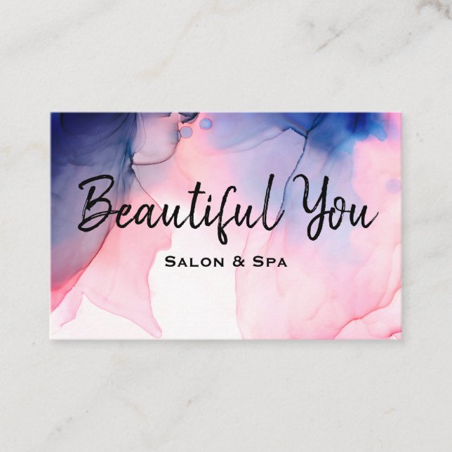 Tarjeta De Visita *~* Salón De Spa Lanza El Pelo Las uñas Masaje Acu (Anverso)