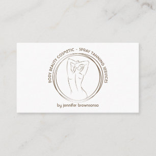 Tarjeta De Visita Salón de Tan de esculpimiento de cuerpo para conto