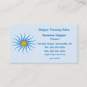 Tarjeta De Visita Salón de Tanning Editable