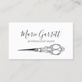 Tarjeta De Visita Salón de tijeras de época