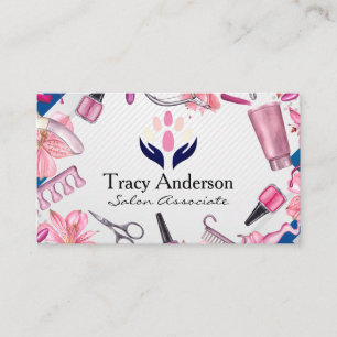 Tarjeta De Visita Salón de uñas   Belleza   Manos manicuras