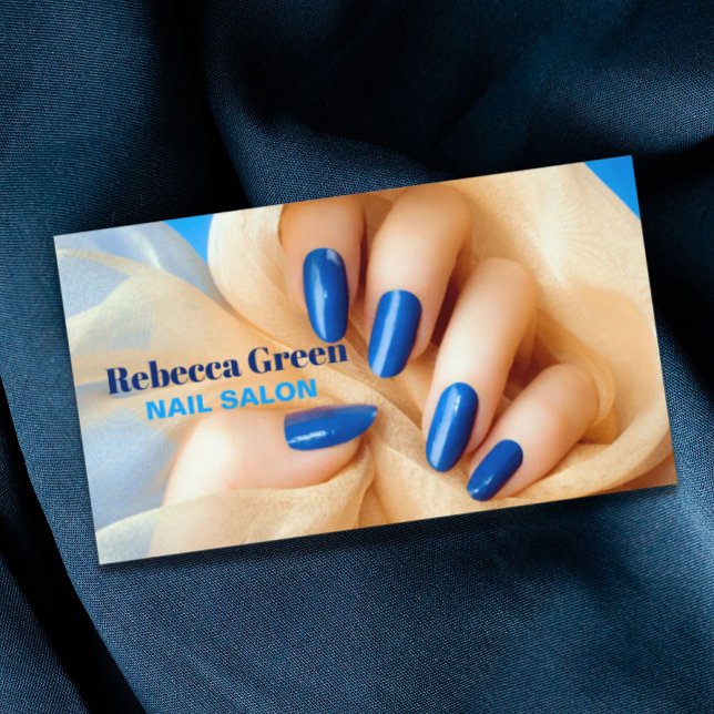 Tarjeta De Visita Salón de uñas de artista de uñas de belleza modern (Modern beauty manicurist nail artist nail salon business card)