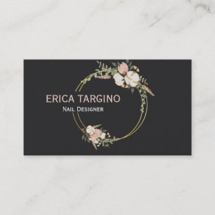 Tarjeta De Visita Salón de uñas elegante profesional