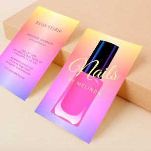 Tarjeta De Visita Salón de uñas manicurista moderno polish moda ar