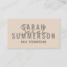 Salón de Uñas Minimalista Moderno Tipografía Beige