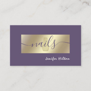 Tarjeta De Visita Salón de uñas minimalista profesional de Relieve m