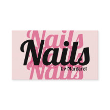 Salón de Uñas Tipografía Negrita Rosa Rubor