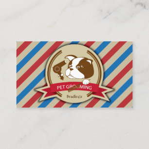 Tarjeta De Visita Salón del Mascota del Servicio Retro Mascota Groo