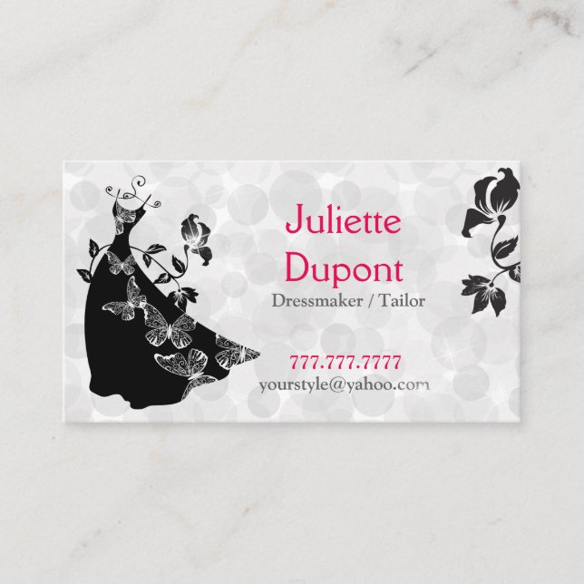 Tarjeta De Visita Salón del sastre de la peluquería (Anverso)