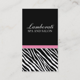 Tarjeta De Visita Salón elegante del estilista del estampado de