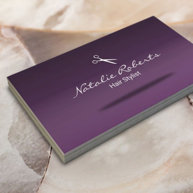 Tarjeta De Visita Salón Elegante Elegante De Lavanda De Cabello (Subido por el creador)
