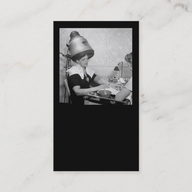 Tarjeta De Visita Salón Elegante Vintage Spa Manicurista (Anverso)