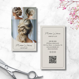 Tarjeta De Visita Salón Estilista De Pelo Personalizado 3 Fotos Códi
