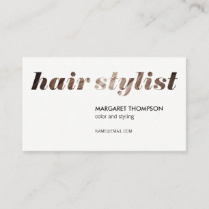 Tarjeta De Visita Salón Hair Stylist