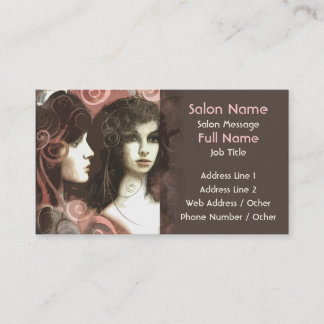Tarjeta De Visita Salón/moda/tarjetas de visita del boutique
