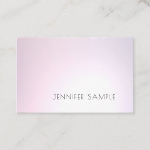 Tarjeta De Visita Salón Moderno Diseño Elegante Llanura Profesional