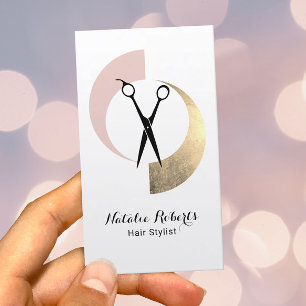 Tarjeta De Visita Salón moderno Rubor de diseño rosa y elegante