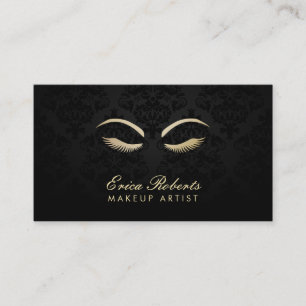 Tarjeta De Visita Salón oscuro elegante del damasco del artista de