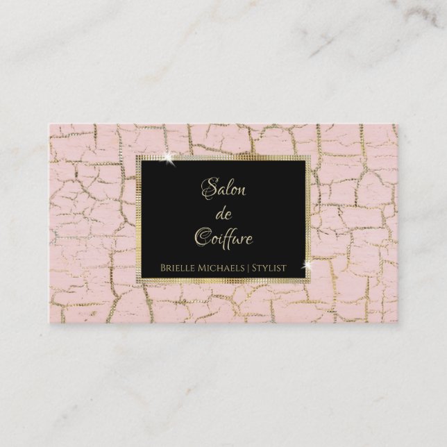 Tarjeta De Visita Salón Paint and Gold Cracking Paint Hair (Anverso)