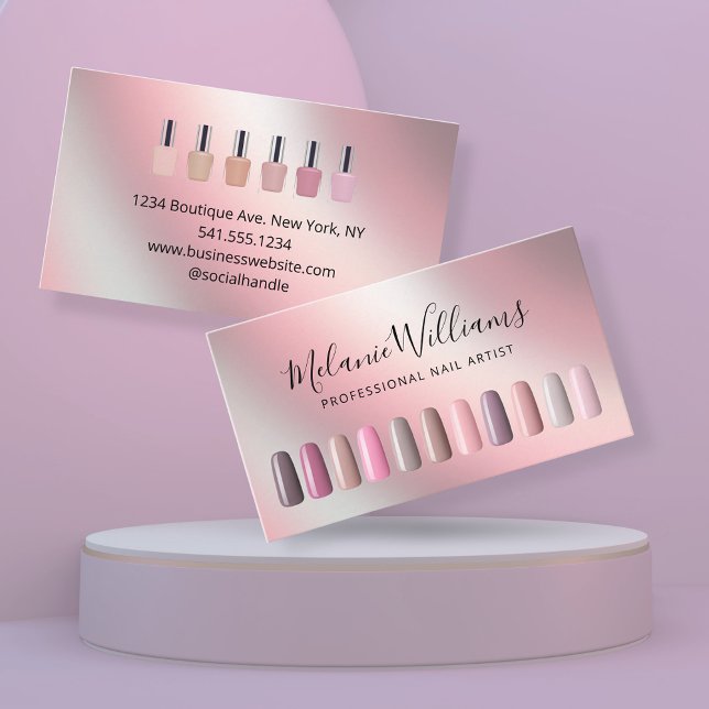 Tarjeta De Visita Salón Profesional de Artistas Nales Manicura (Subido por el creador)