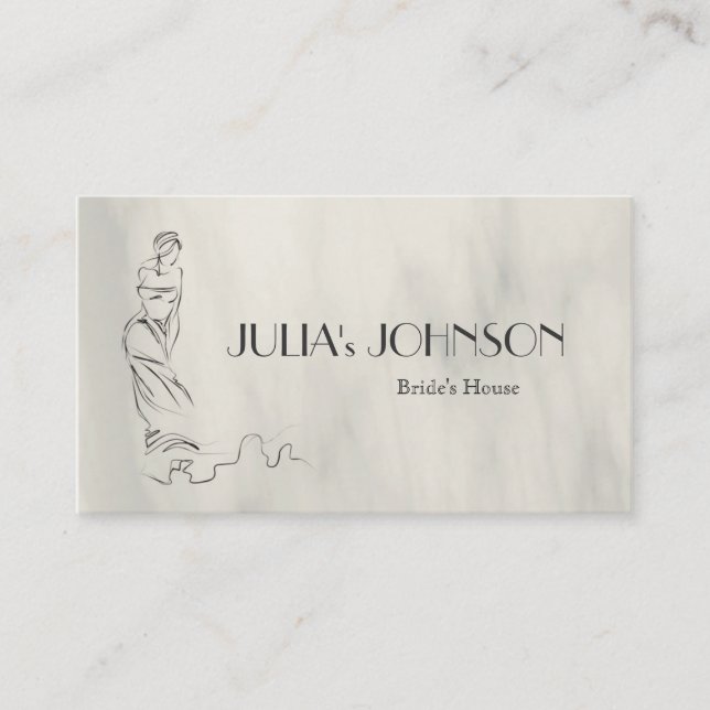 Tarjeta De Visita Salón profesional del vestido de boda del (Anverso)