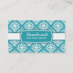 Tarjeta De Visita Salón profesional elegante del estampado de flores