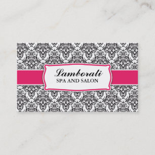 Tarjeta De Visita Salón profesional elegante del estampado de flores