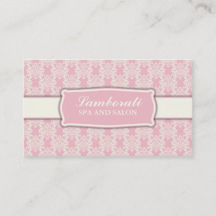 Tarjeta De Visita Salón profesional elegante del estampado de flores