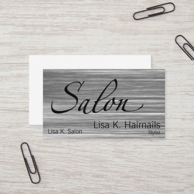 Tarjeta De Visita Salón rasguñado (Anverso/Reverso In Situ)