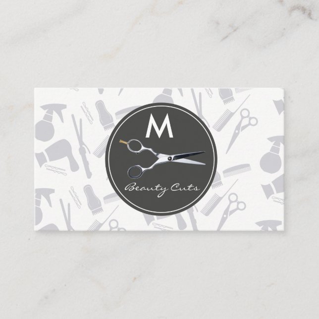 Tarjeta De Visita Salon Scissors | Herramientas de salon de pelo (Anverso)