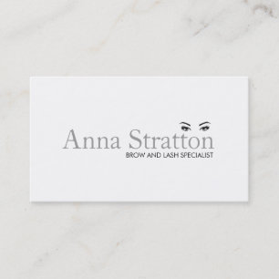 Tarjeta De Visita Salón simple de Ojos y Brows y Spa